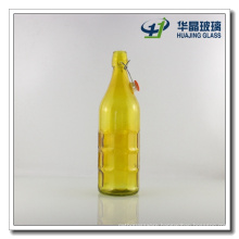 1000ml Square Soda Water Glass Bottle with Swing Top